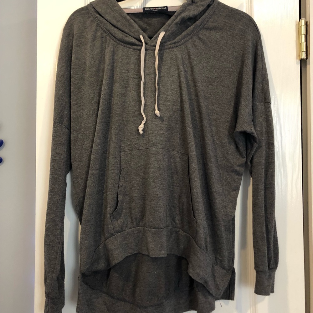 Brandy Melville high low hoodie